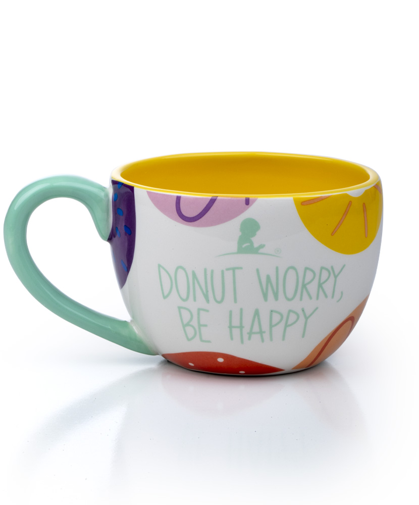 Colorful Donuts Ceramic Latte Mug by Coton Colors